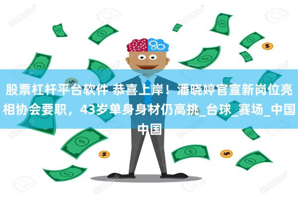 股票杠杆平台软件 恭喜上岸！潘晓婷官宣新岗位亮相协会要职，43岁单身身材仍高挑_台球_赛场_中国